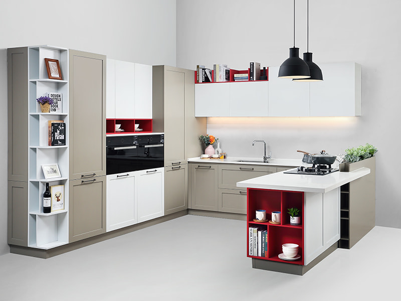 FG003 American pastoral style Stainless steel kitchen cabinet Manhattan
