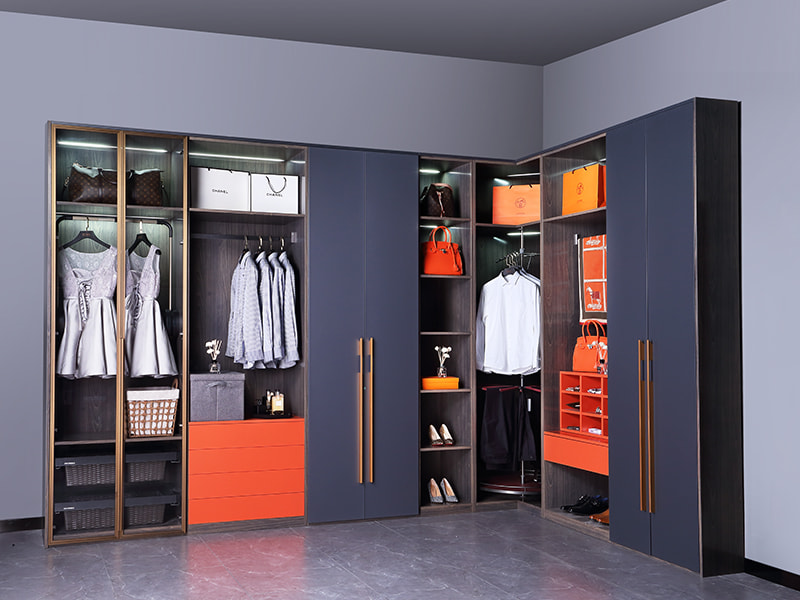 FY001 Hepburn (L type) Stainless steel wardrobe