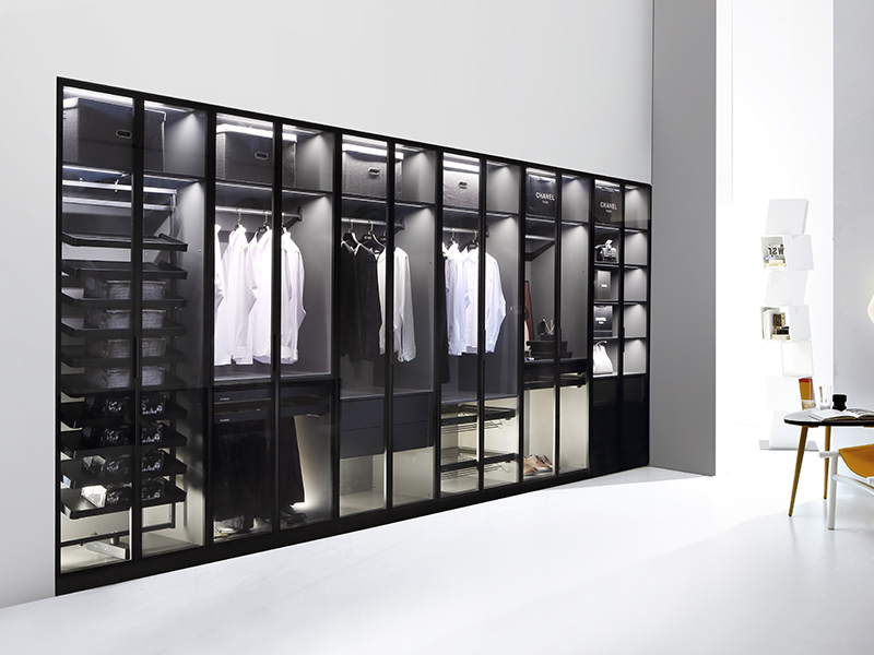 FY002 Hepburn (One font) Stainless steel wardrobe